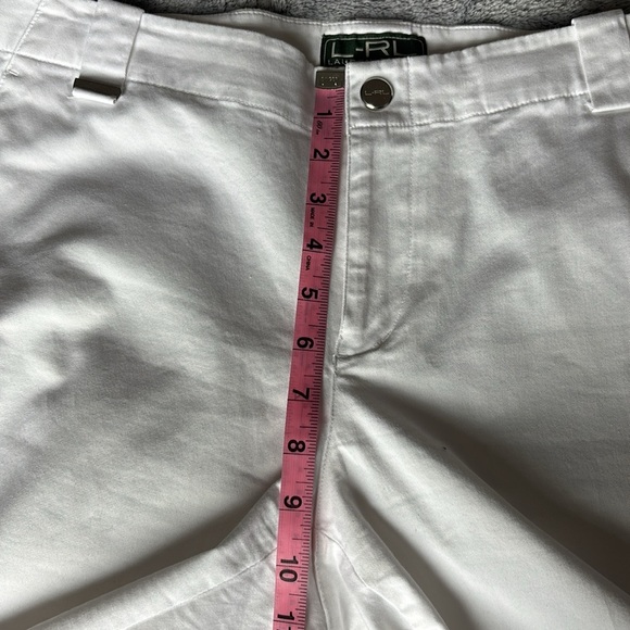 Lauren-Ralph Lauren Active Chino Cropped Pants in White Size 10 EUC - Picture 5 of 7
